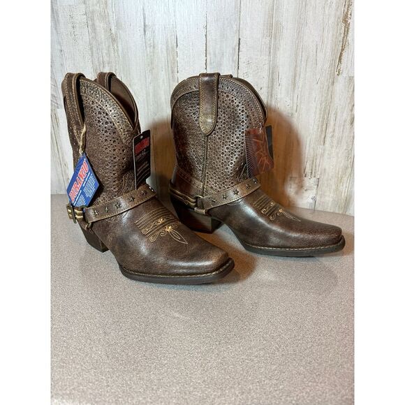 Durango Shoes - Womens Durango DRD0368 8" Crush Bootie - Bronzed Brown - Size 9M